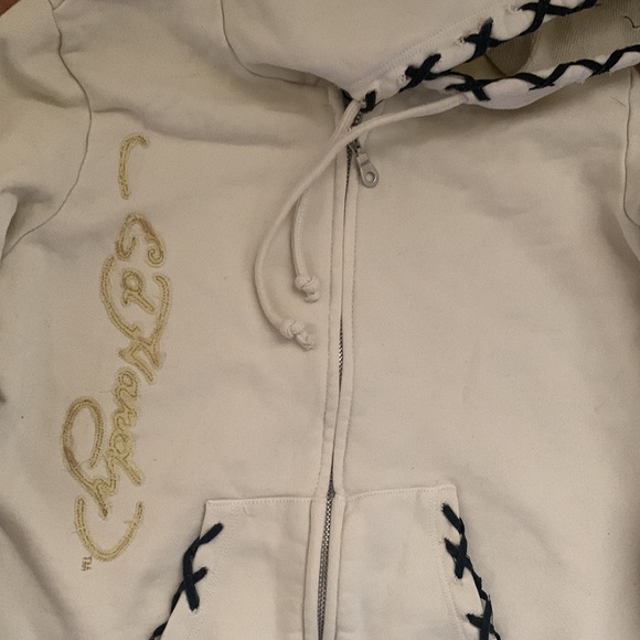 Ed Hardy Hoodie Sweater by Christian Audigier Front Zip - Picture 4 of 5